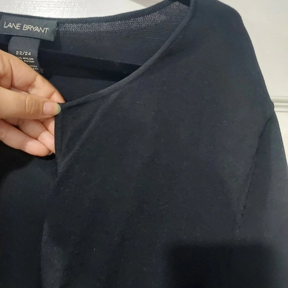 Lane Bryant Black Open Front 3/4 Sleeve Cardigan in Size 22/24 3X - Picture 7 of 8